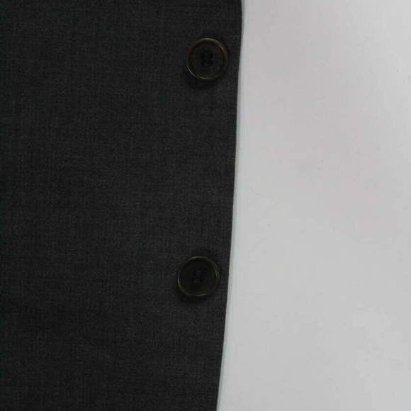 MANI THREE BUTTON NOTCHED LAPEL BLAZER GRAY WOOL - Picture 6 of 7
